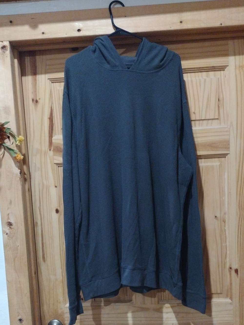 Sonoma Men's Hooded Waffle Knit Sweater - Dark Gray